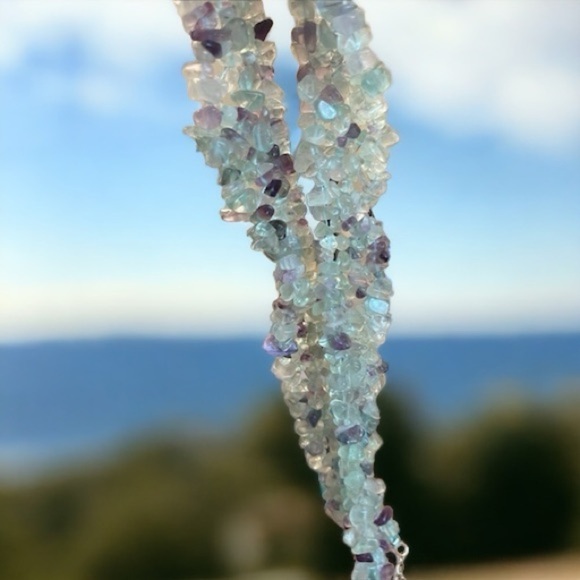 153.15g Green & Purple Amethyst Interwoven Collar Necklace - Picture 9 of 14